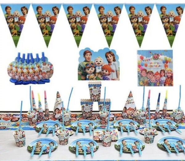 Cocomelon Party Supplies Party set for 10 Guests Party decoration