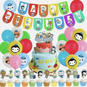 The Octonauts Theme Birthday Party Decoration Latex Balloon Cartoon Sea